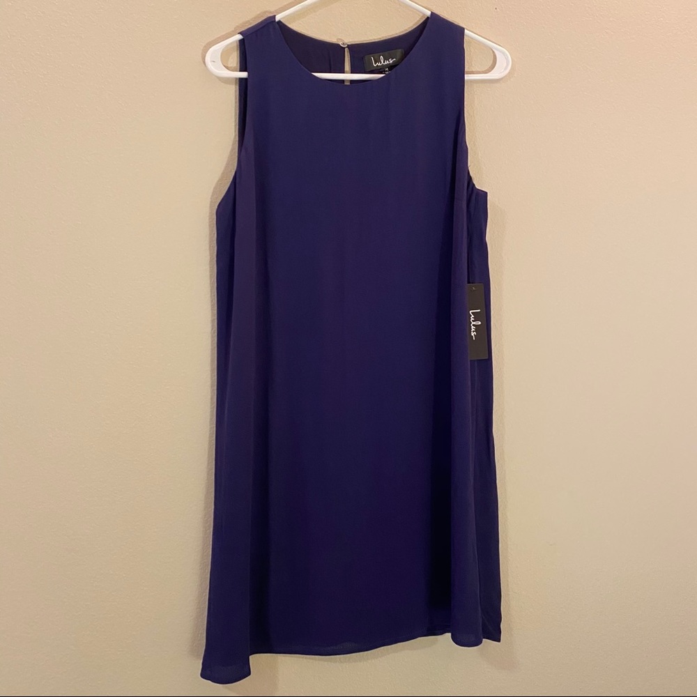 Lulu’s Navy Blue Sleeveless Mini Dress